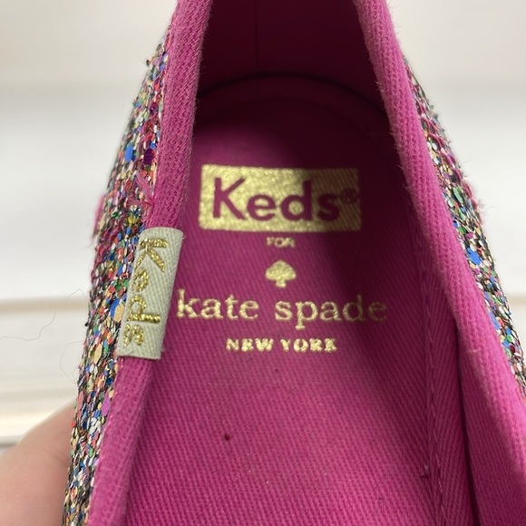 Kate Spade x Keds Shoes Colorful Glitter Slip-On Sneakers Size 5 - Picture 10 of 11